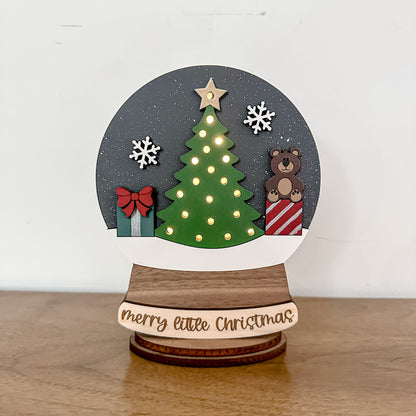 Christmas Tree Lighted Snow Globe