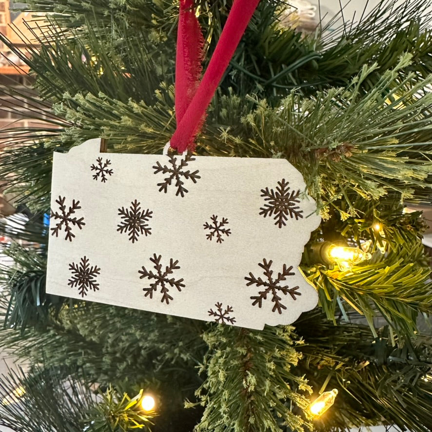 PA Snowflakes Christmas Ornament