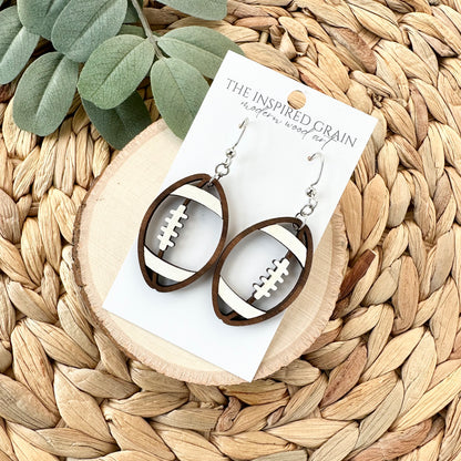 Football Dangle Earrings