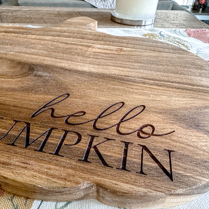 Pumpkin Charcuterie Board - hello pumpkin