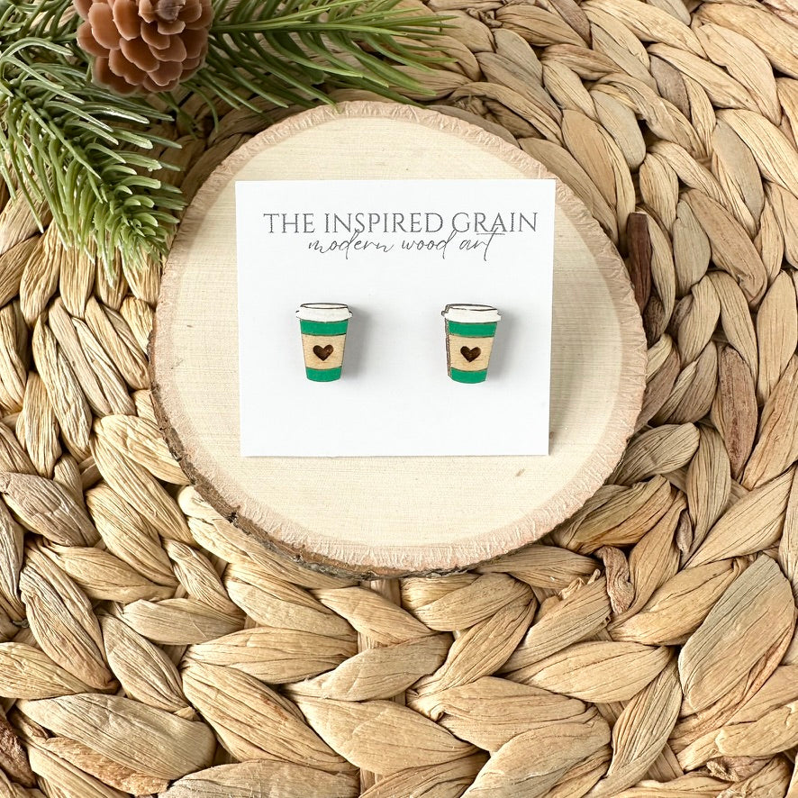 Coffee Mug Stud Earrings