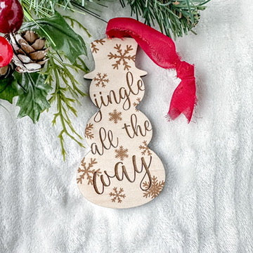 Snowman Christmas Ornament - Jingle all the way