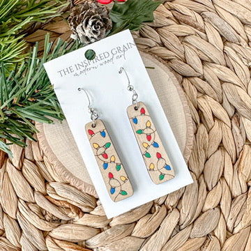 Christmas Lights Bar Dangle Earrings