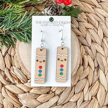 Gingerbread Bar Dangle Earrings