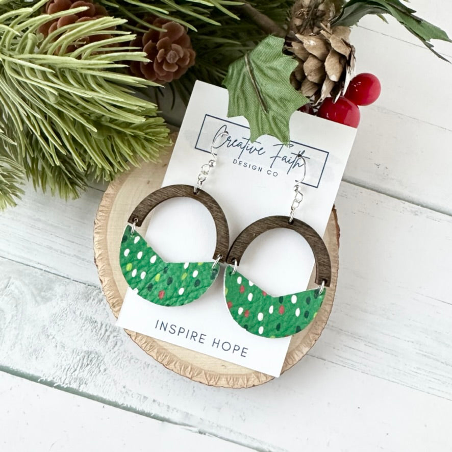 Split Arch Earrings - Holiday Rain