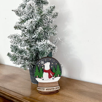 Polar Bear Lighted Snow Globe