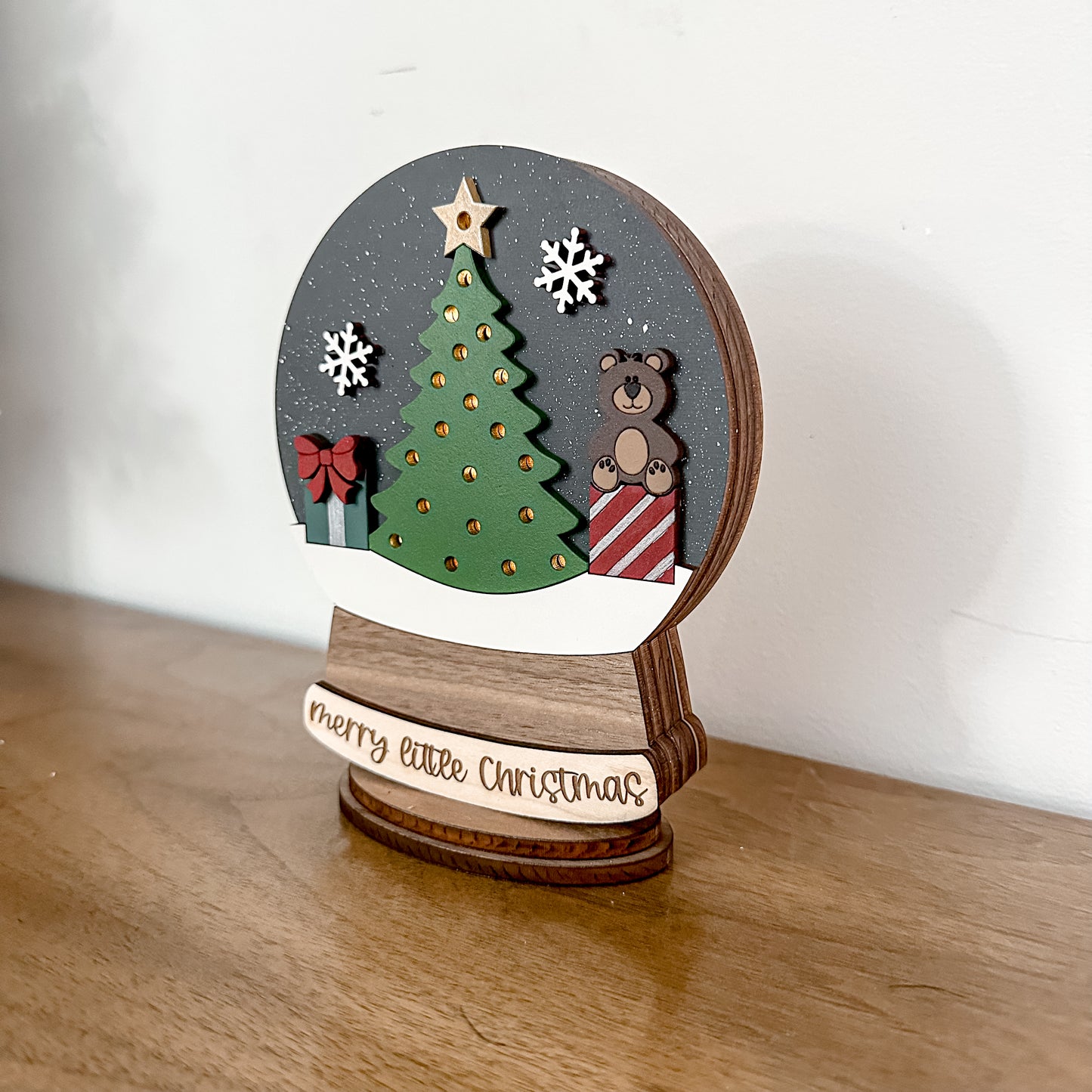 Christmas Tree Lighted Snow Globe