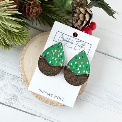 Split Teardrop Earrings - Holiday Rain