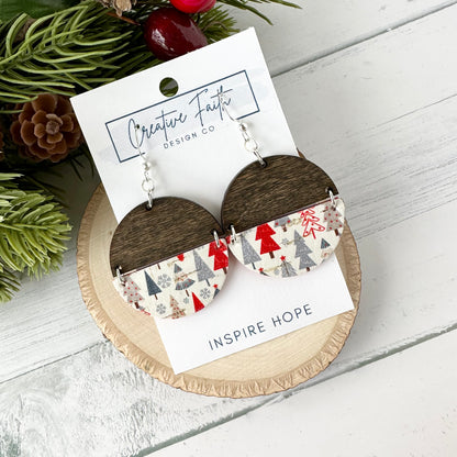 Split Circle Earrings - Merry Trees