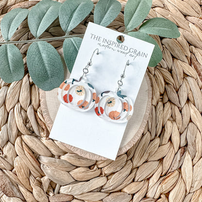 Pumpkin Earrings - multicolor pumpkins