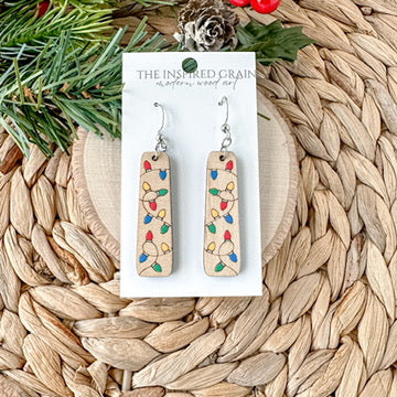 Christmas Lights Bar Dangle Earrings