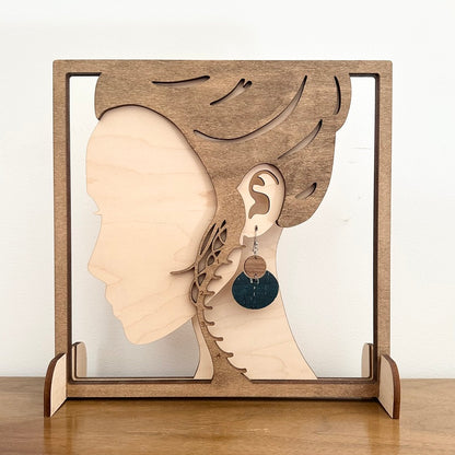 Half Moon Earrings - Natural Blue