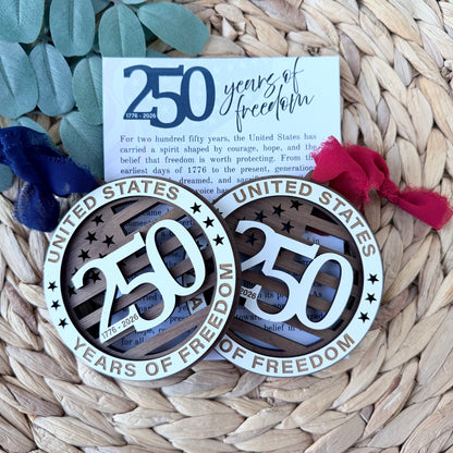 America 250 Commemorative Ornament