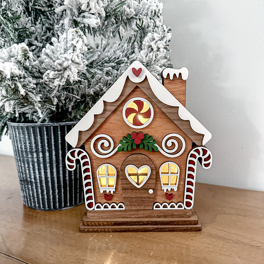 Lighted Gingerbread House