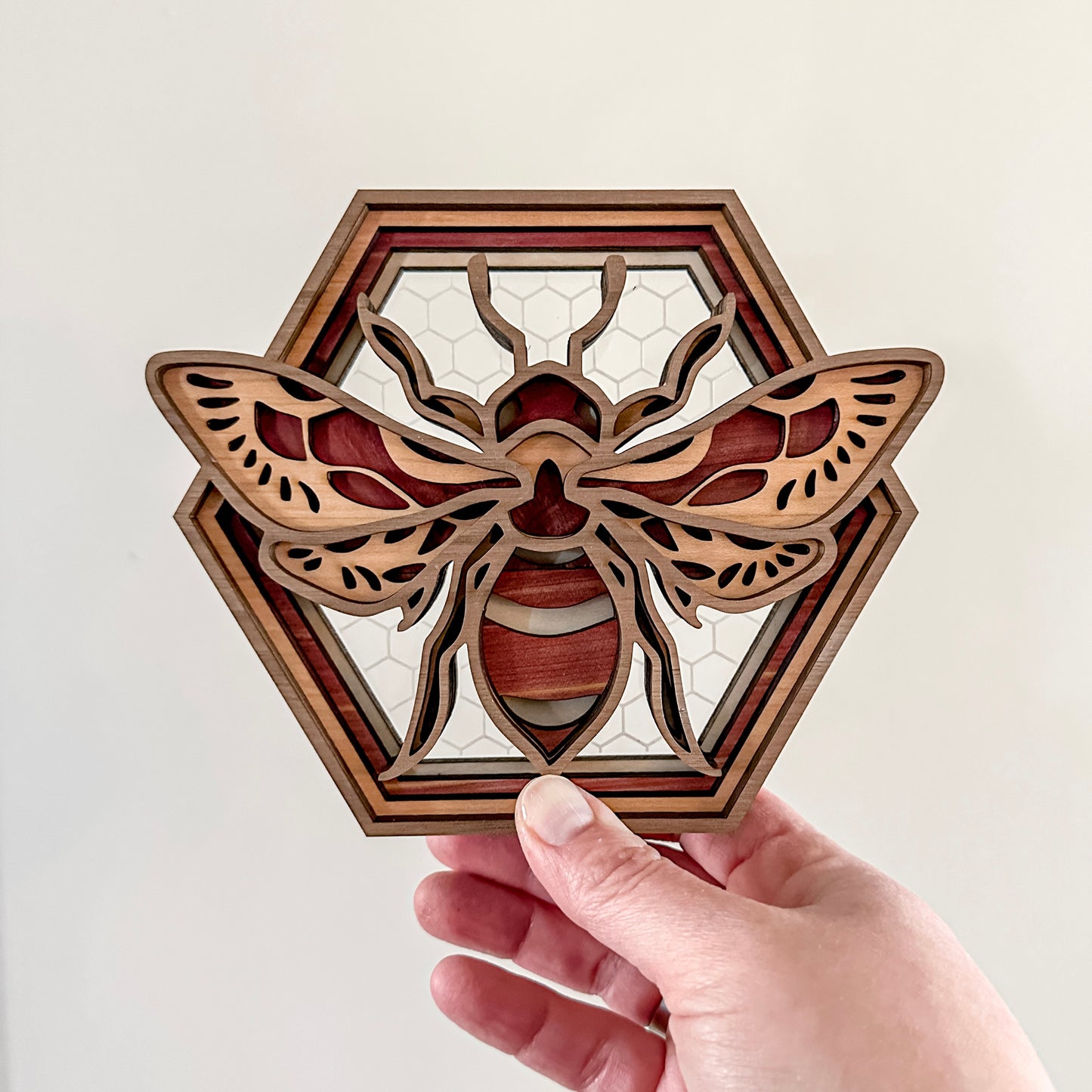 Bee Hexagon Shadowbox