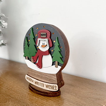 Snowman Lighted Snow Globe
