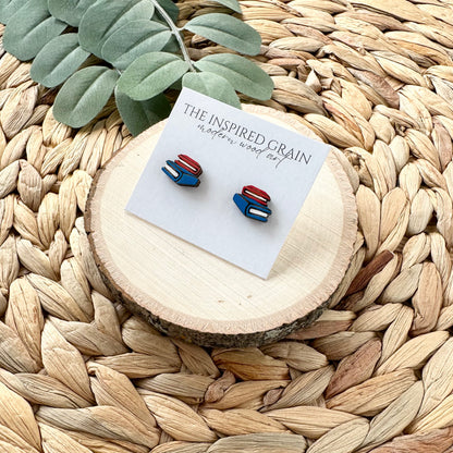 Book Stack Stud Earrings