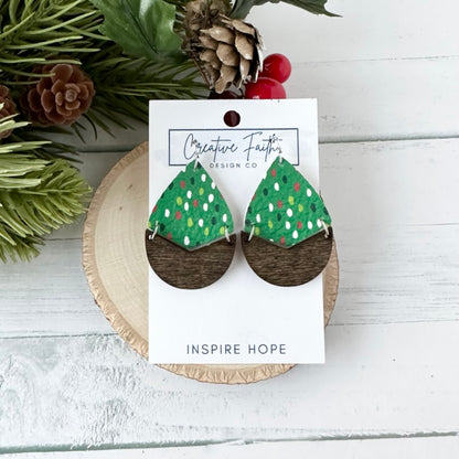 Split Teardrop Earrings - Holiday Rain