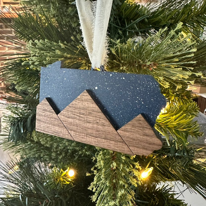 PA Mountains Christmas Ornament