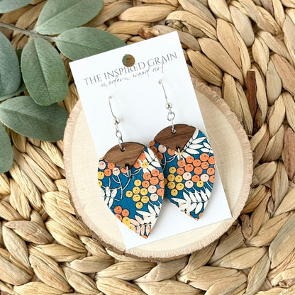 Reverse Teardrop Earrings - Fall Berries