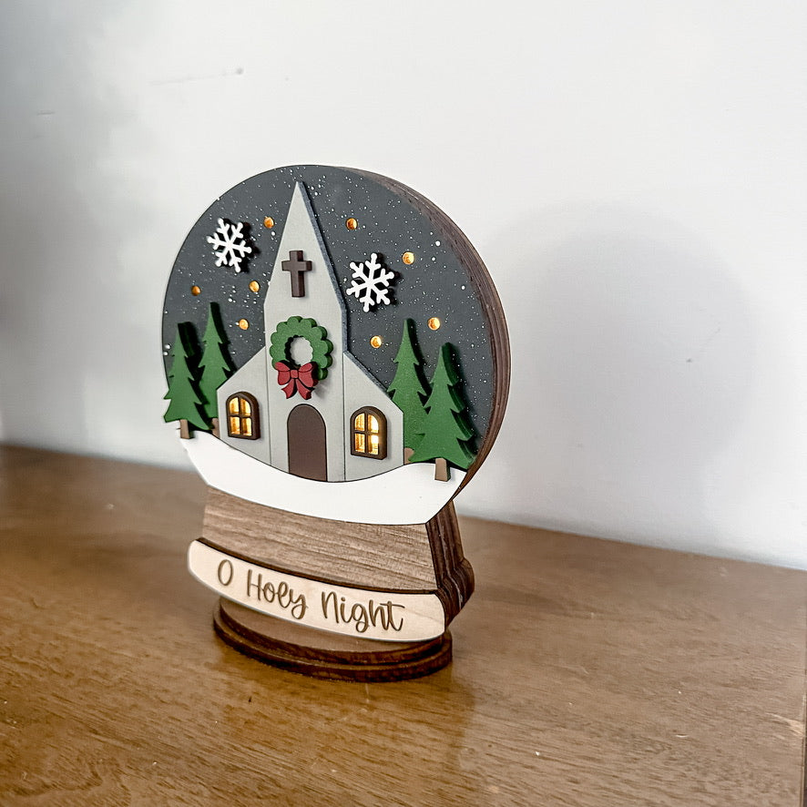 Church Lighted Snow Globe