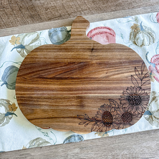 Pumpkin Charcuterie Board - Sunflowers