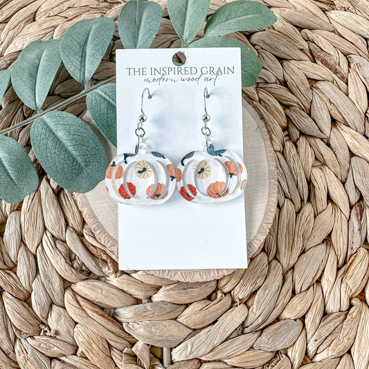 Pumpkin Earrings - multicolor pumpkins