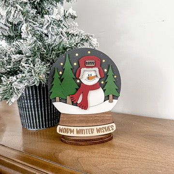 Snowman Lighted Snow Globe