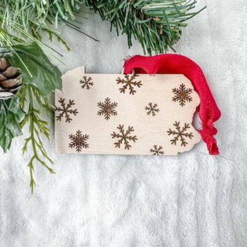 PA Snowflakes Christmas Ornament
