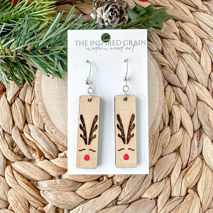 Reindeer Bar Dangle Earrings