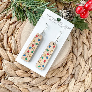 Christmas Lights Bar Dangle Earrings