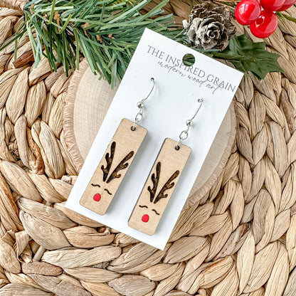 Reindeer Bar Dangle Earrings