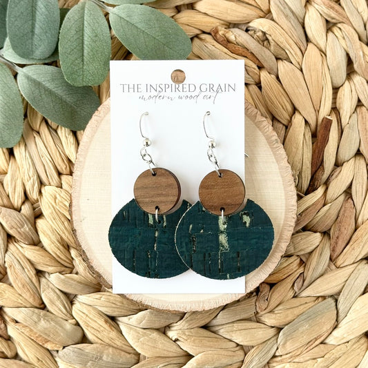 Half Moon Earrings - Natural Blue