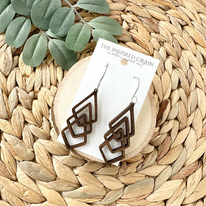 Triple Diamond Earrings