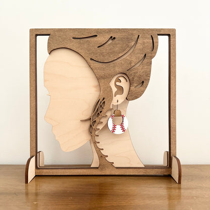 Baseball Hoop Earrings