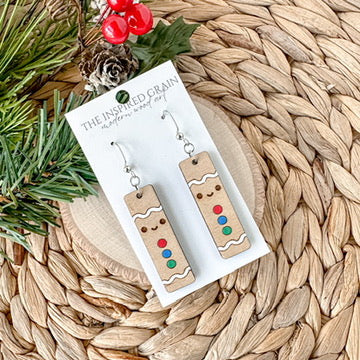 Gingerbread Bar Dangle Earrings