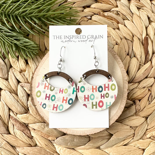 Round Arch Earrings - HO HO HO
