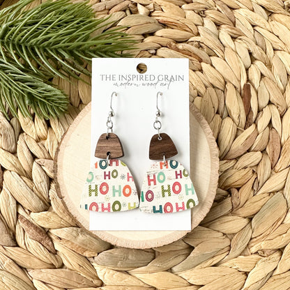 Trapezoid Earrings - HO HO HO