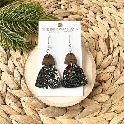 Trapezoid Earrings - Mistletoe