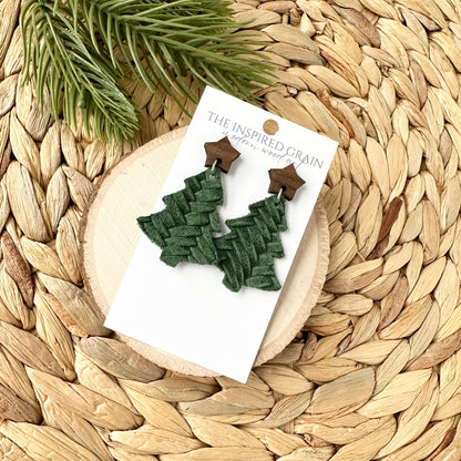 Christmas Tree Earrings - Evergreen Braid