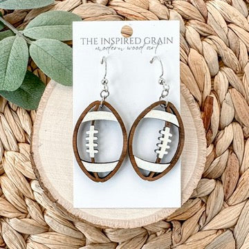 Football Dangle Earrings