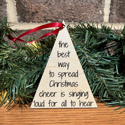 Wood Christmas Ornament - Christmas cheer