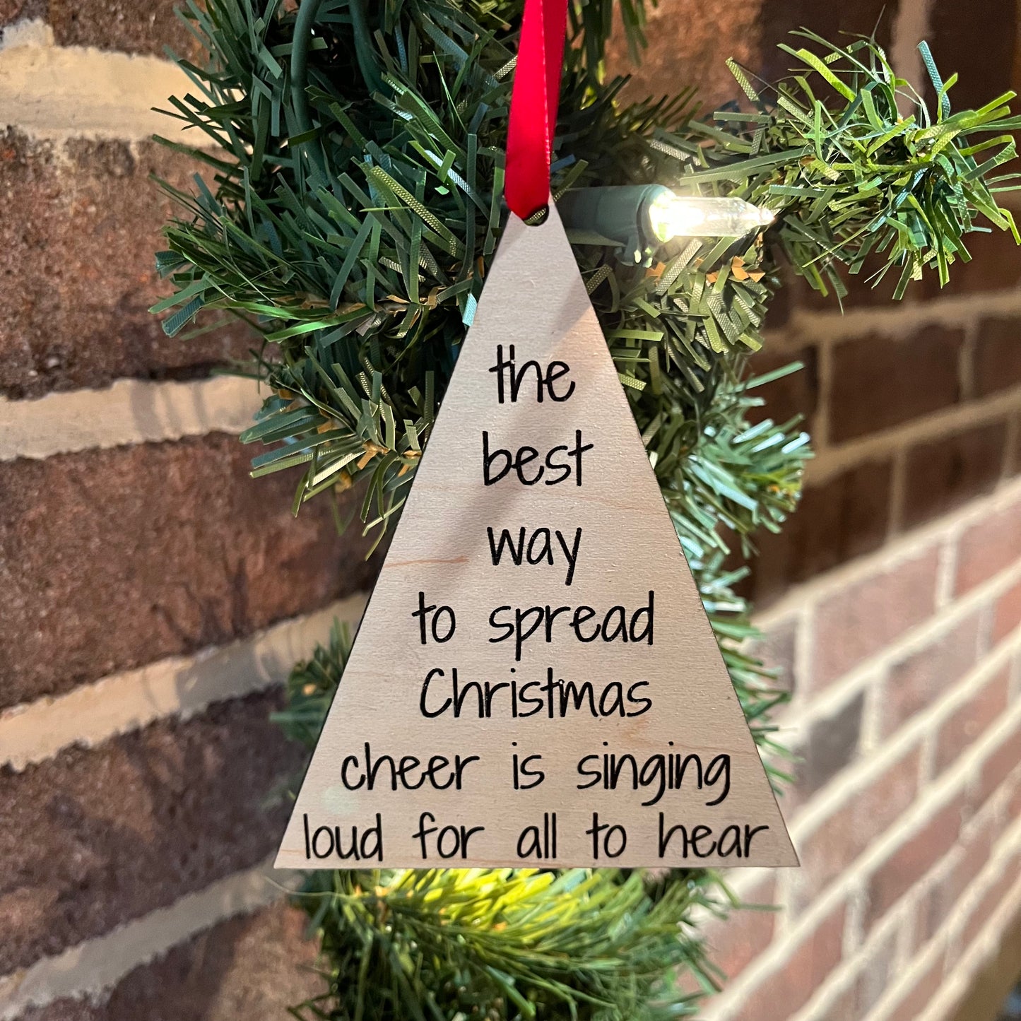 Wood Christmas Ornament - Christmas cheer