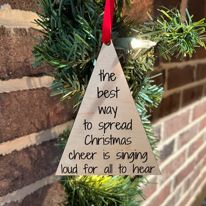 Wood Christmas Ornament - Christmas cheer